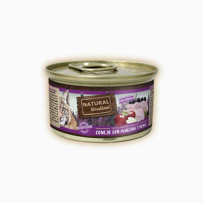Natural Woodland – Conejo con Manzana y Moras para Gato Adulto - Imagen 1