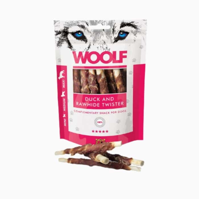Woolf Snacks-Rollitos masticables con Pato - Imagen 1