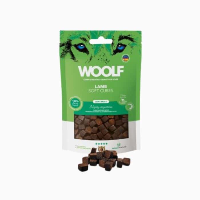 Woolf Cubes Snack Semihúmedo-Cordero - Imagen 1