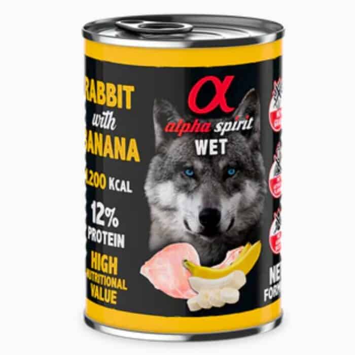 Alpha Spirit - Alimento Húmedo de conejo con Plátano - Imagen 1