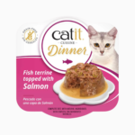 Catit Cuisine Dinner - Tarrina de Pescado con Capa de Salmón para Gatos