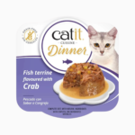 Catit Cuisine Dinner - Tarrina de Pescado con Capa de Calabaza para Gatos
