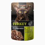 Leonardo - Pulled Beef de Pavo Para Gatos