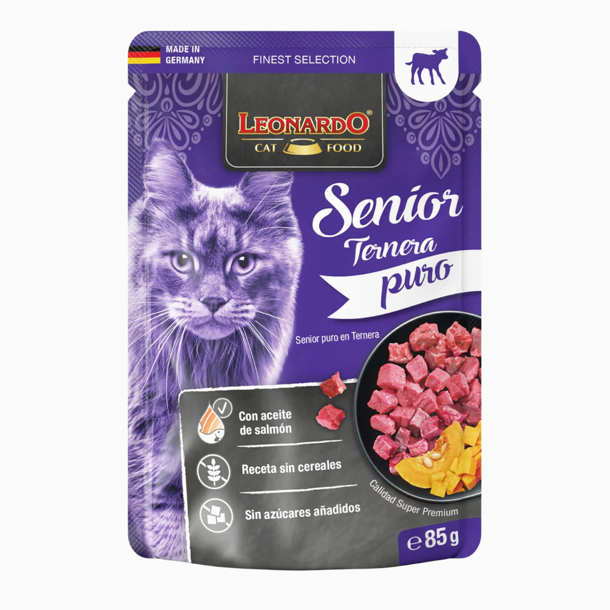 Cuadro fondo imagenes web entrelobos - 2026-06-10T154807.668 Leonardo - Paté Puro Ternera Para Gatos Senior - Imagen 1